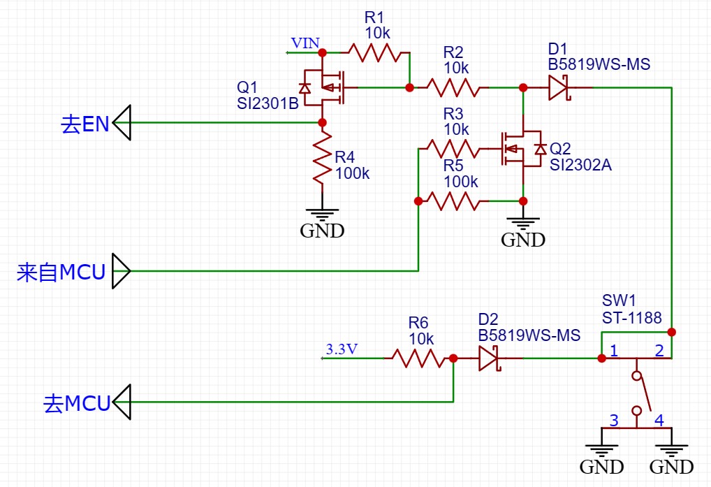 单键电源开关电路
